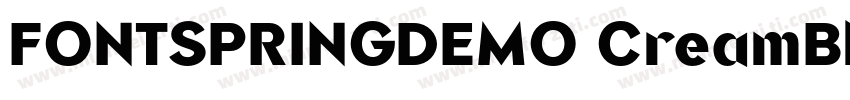 FONTSPRINGDEMO CreamBlackItalic字体转换